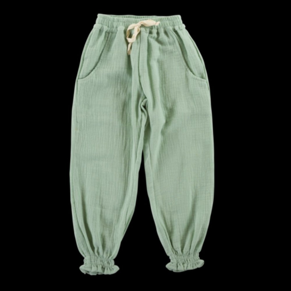 Olivier London Cotton Muslin "Harper Trouser" Pants, Duck Egg, 5-6 years